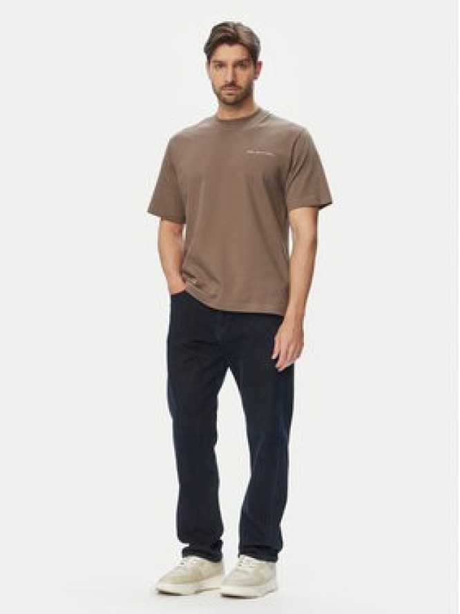 Jack & Jones T-Shirt Blaowen Ss 12292397 Brązowy Regular Fit