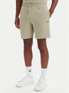 BOSS Szorty sportowe Waffle 50535884 Zielony jasny Regular Fit