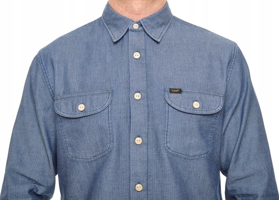 LEE WORKER SHIRT RELAXED FIT MĘSKA KOSZULA JEANSOWA DARK NAVY L68HJLNM 112117131