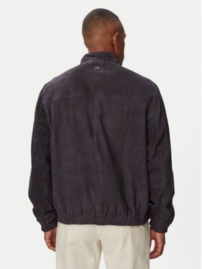 Tommy Hilfiger Kurtka skórzana Dc Essential MW0MW42691 Granatowy Regular Fit