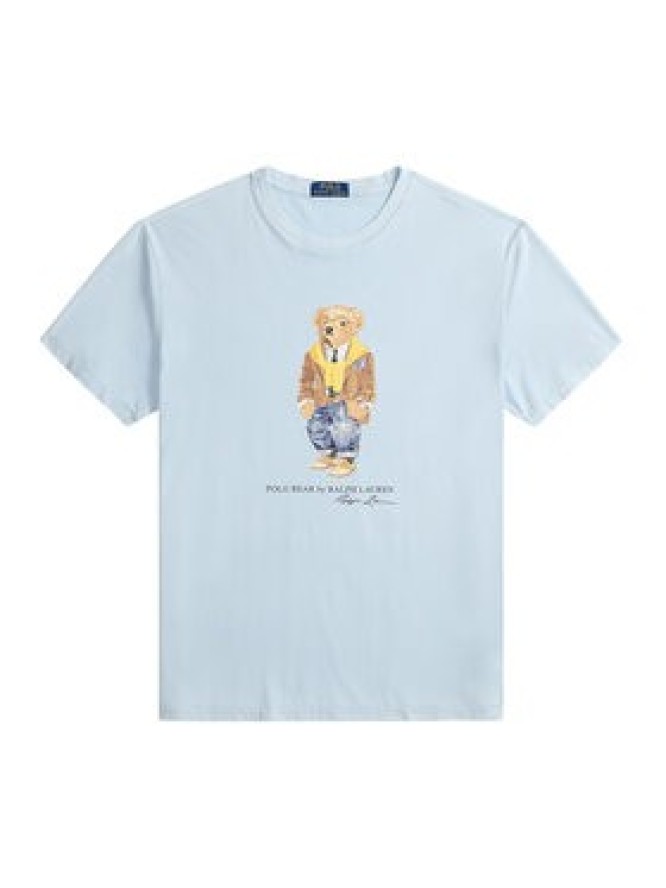 Polo Ralph Lauren T-Shirt 710P07347001 Błękitny Regular Fit