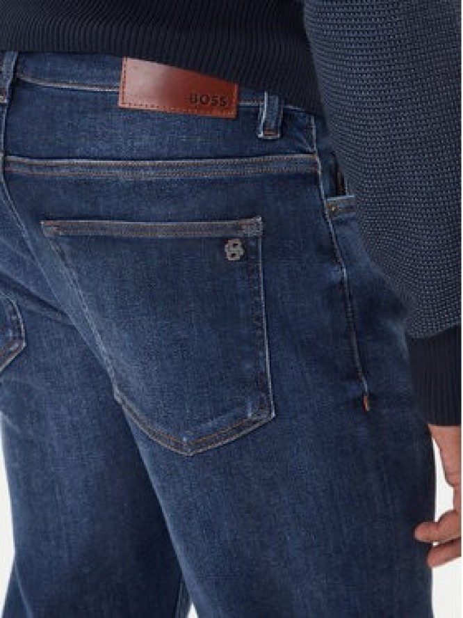 BOSS Jeansy Delaware Bo 50549523 Granatowy Slim Fit