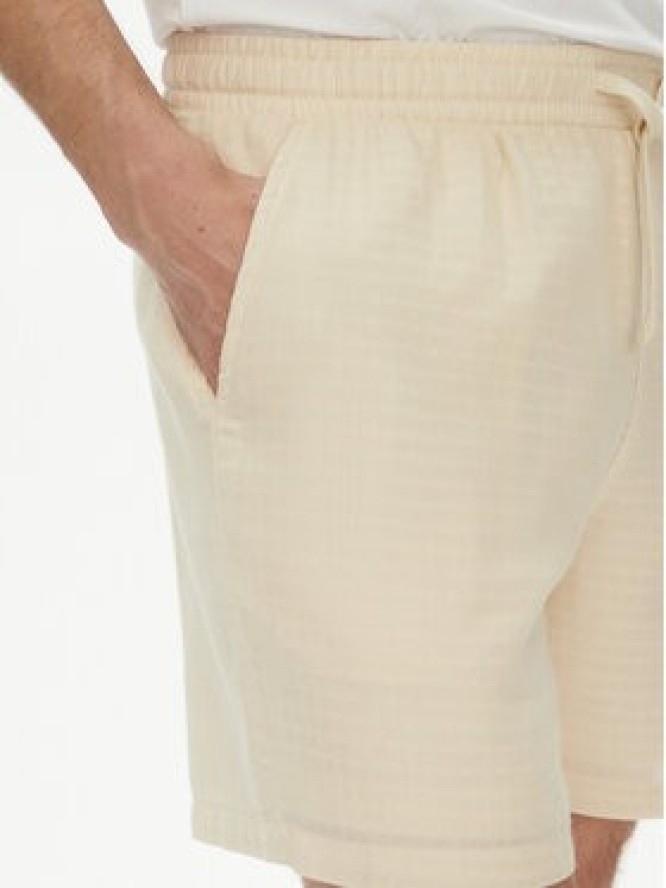 BOSS Szorty materiałowe 50540134 Écru Regular Fit