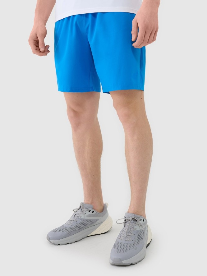 4F Spodenki treningowe szybkoschnące męskie - niebieskie L