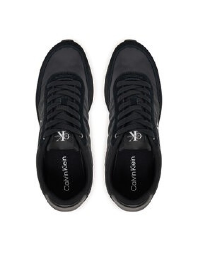 Calvin Klein Sneakersy Retro Runner Ess Mix Mat YM0YM01361 Czarny