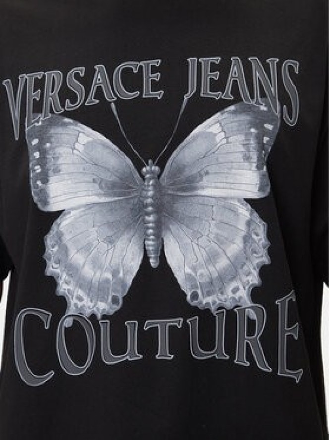 Versace Jeans Couture T-Shirt 79GAHP06 CJ01P Czarny Regular Fit