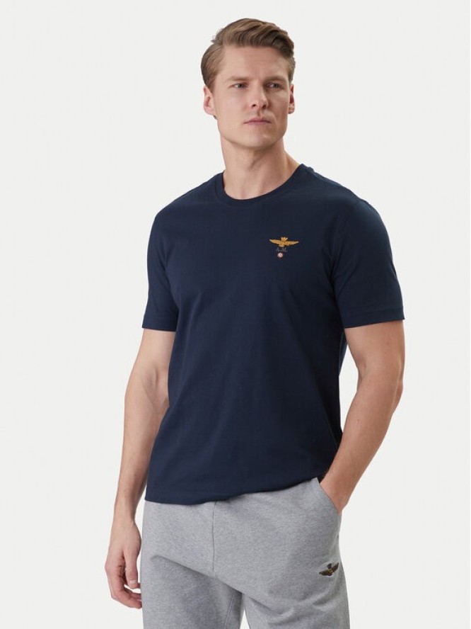 Aeronautica Militare T-Shirt 261TS1580UJ00372 Granatowy Regular Fit