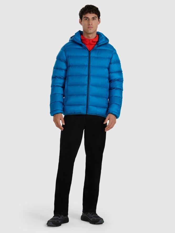 4F Kurtka puchowa trekkingowa z wypełnieniem naturalnym męska - niebieska 3XL