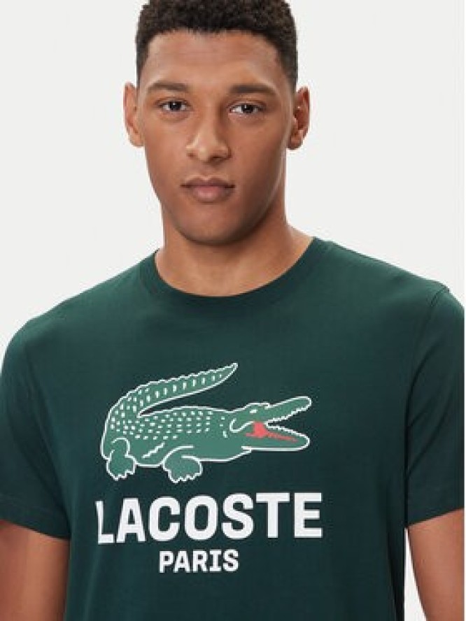 Lacoste T-Shirt TH5634 Zielony Regular Fit