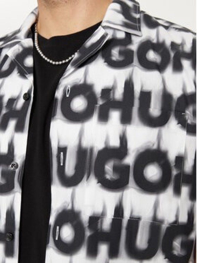 Hugo Koszula Ellino 50534240 Biały Relaxed Fit