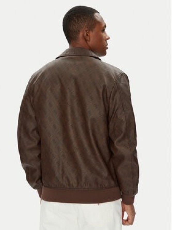 Guess Kurtka z imitacji skóry M5YL01 WGUC0 Brązowy Regular Fit