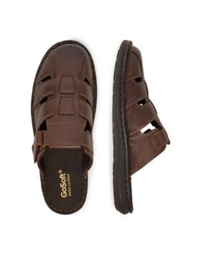 Go Soft Klapki PORTO-01 MI18 Brązowy