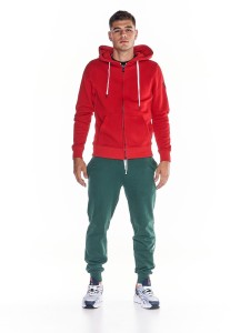 Męskie bluzy z kapturem Basic Heavy Basic zapinane na zamek