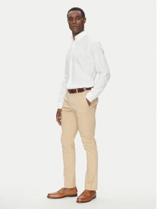 Michael Kors Chinosy CS4301KDR2 Beżowy Slim Fit