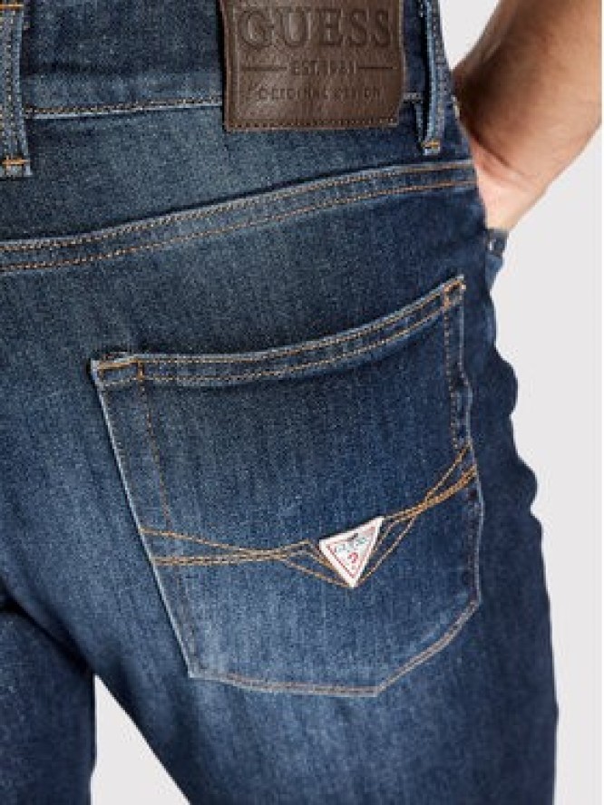 Guess Jeansy Angeles M2YAN2 D4Q41 Granatowy Slim Fit
