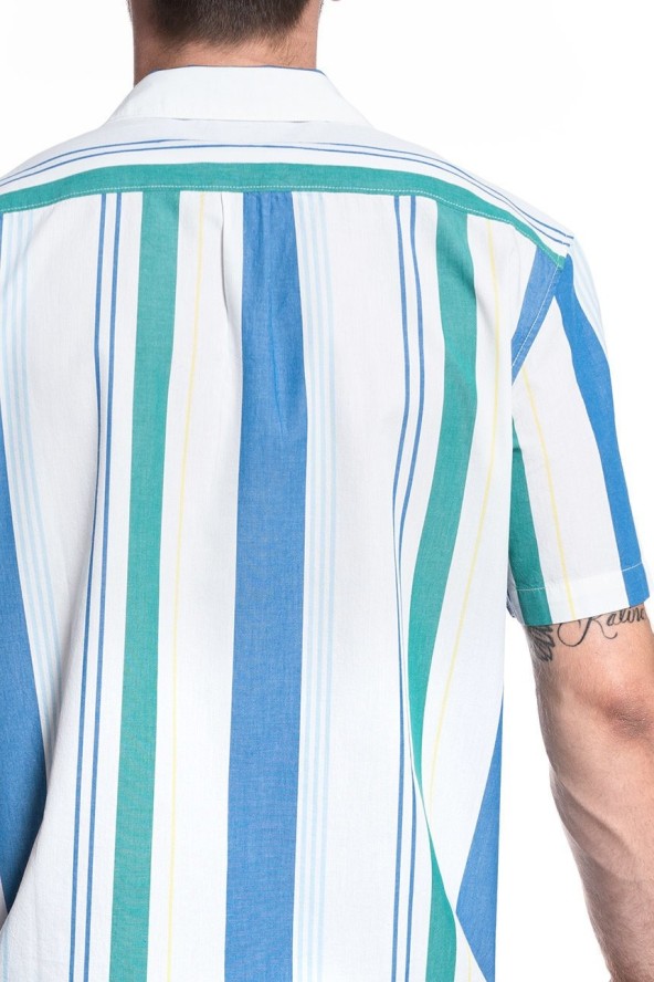 KOSZULA MĘSKA LEE SS RESORT SHIRT SUMMER BLUE L67PDVNJ 112116907