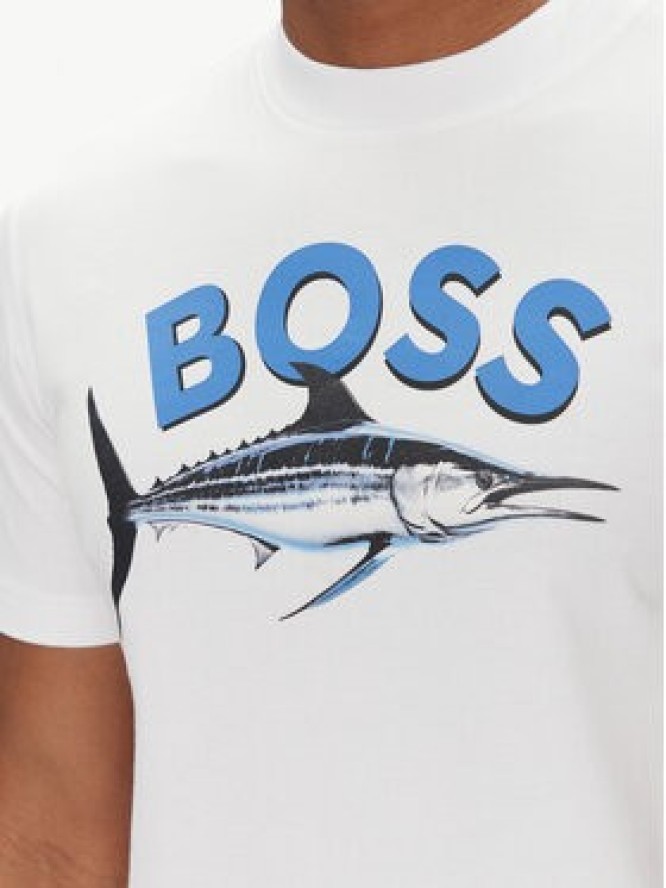 BOSS T-Shirt Bossfish 50539196 Écru Regular Fit