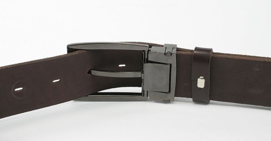 Pasek do Spodni, Brązowy 90 cm, Skórzany, Elegancki, Męski, Możliwość Skrócenia -ZET