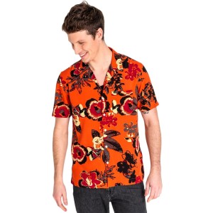 LEE ZIP OVERSHIRT MĘSKA KOSZULA WZORY KRÓTKI RĘKAW BURNED RED L66DOCLB 112116358