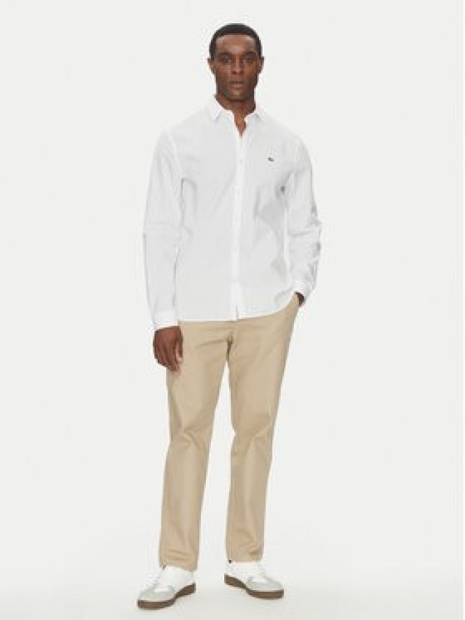 Lacoste Koszula CH5620 Biały Slim Fit