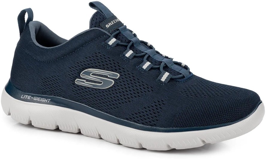 Męskie buty sportowe sneakersy bez wiązania SKECHERS SUMMITS LOUVIN 232186-NVY