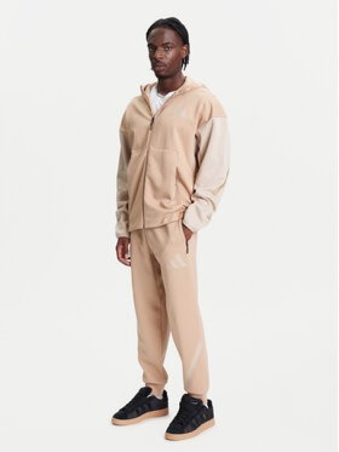 adidas Spodnie dresowe Z.N.E. JW4725 Beżowy Loose Fit