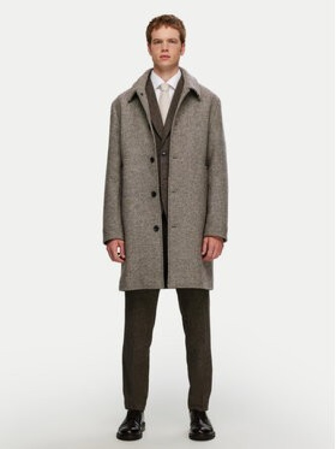 Selected Homme Płaszcz wełniany 16089348 Beżowy Regular Fit