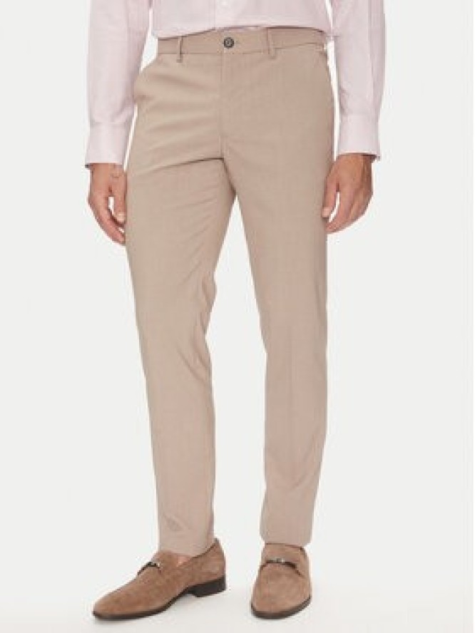 Lindbergh Garnitur 30-61040 Beżowy Slim Fit