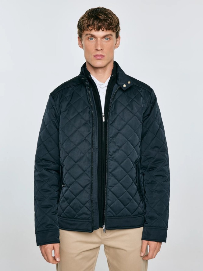 Kurtka męska ze stójką pikowana czarna Edmont 906