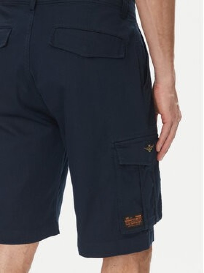 Aeronautica Militare Szorty materiałowe 251BE256CT3511 Granatowy Regular Fit