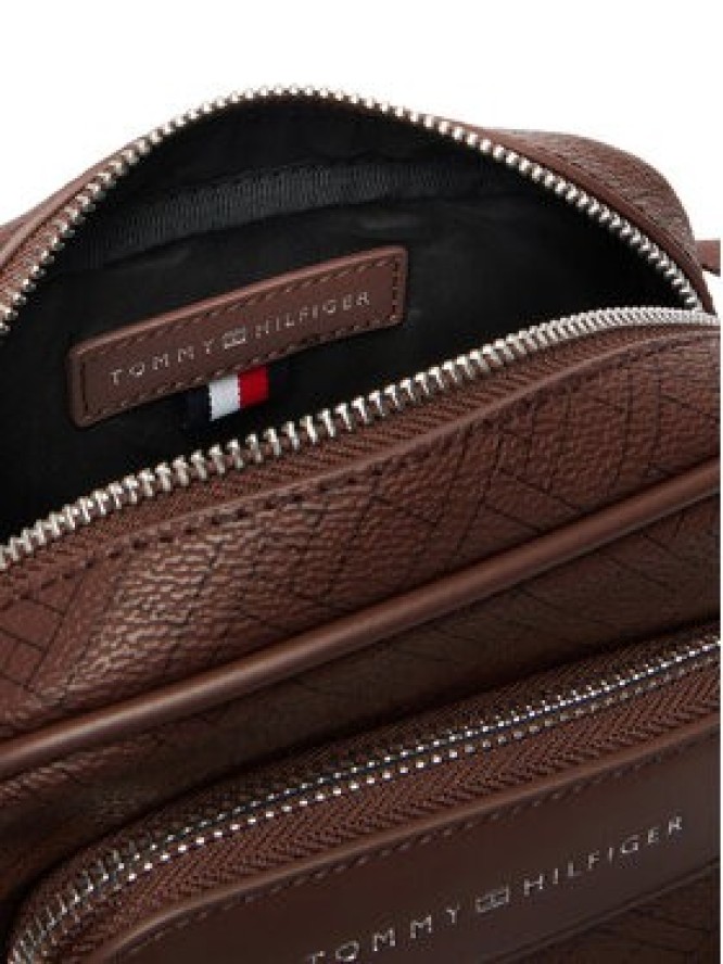 Tommy Hilfiger Saszetka Th Flag Monogram Mini Reporter AM0AM14138 Brązowy
