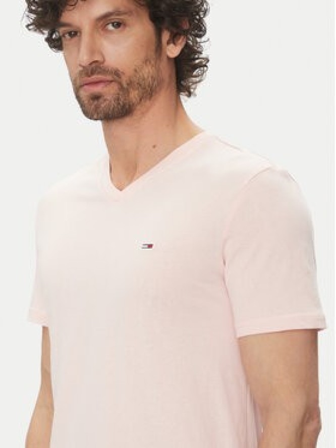 Tommy Jeans T-Shirt Jaspe DM0DM20364 Różowy Slim Fit