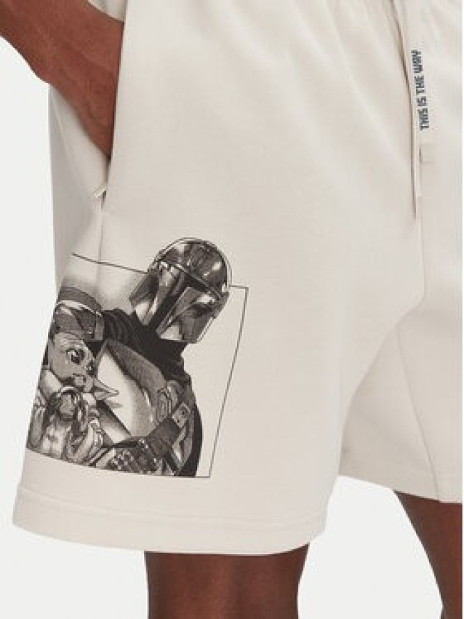 adidas Szorty sportowe Star Wars The Mandalorian™ JI5721 Beżowy Regular Fit