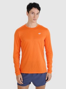4F Longsleeve do biegania szybkoschnący męski - pomarańczowy L