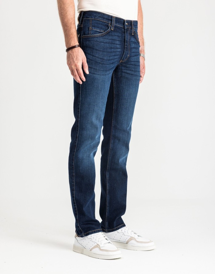 MUSTANG TRAMPER TAPERED MĘSKIE SPODNIE JEANSOWE JEANSY DŻINSY DENIM BLUE 1015352 5000 982