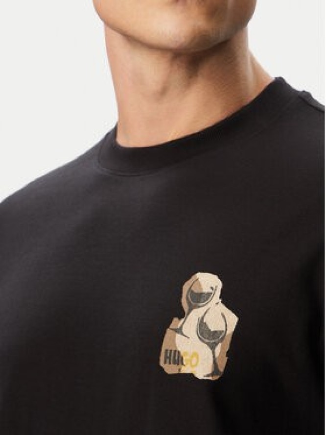 HUGO T-Shirt Detzi 50563795 Czarny Relaxed Fit