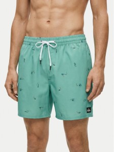 Quiksilver Szorty kąpielowe Stretch Printed Volley 16 EQYJV04217 Błękitny Regular Fit