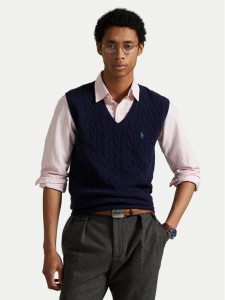 Polo Ralph Lauren Sweter 710974166001 Granatowy Regular Fit