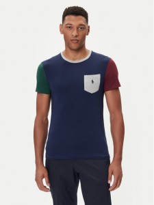 Polo Ralph Lauren T-Shirt 710849543003 Granatowy Custom Slim Fit