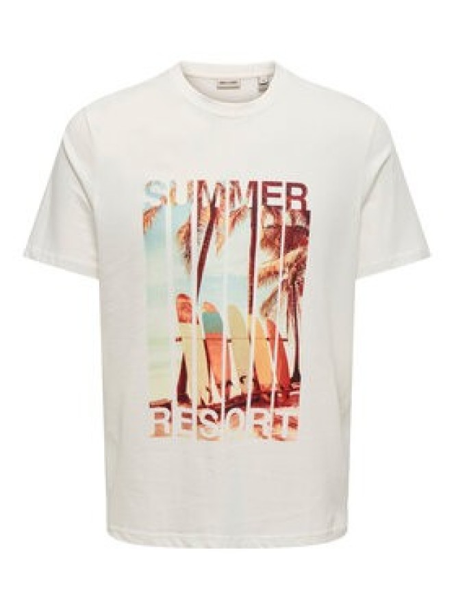 Only & Sons T-Shirt Magdy 22029454 Biały Regular Fit