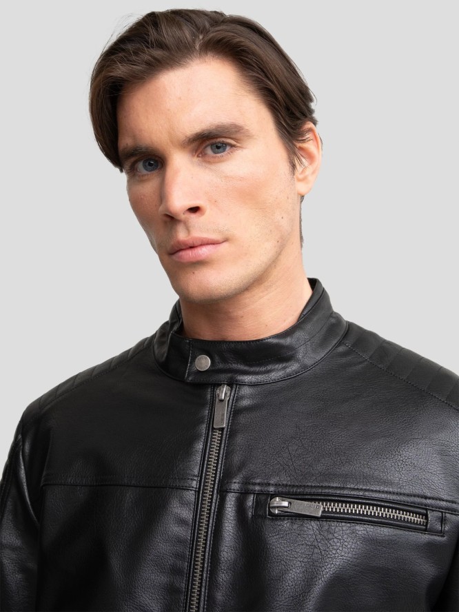 Kurtka męska biker czarna Dall 906
