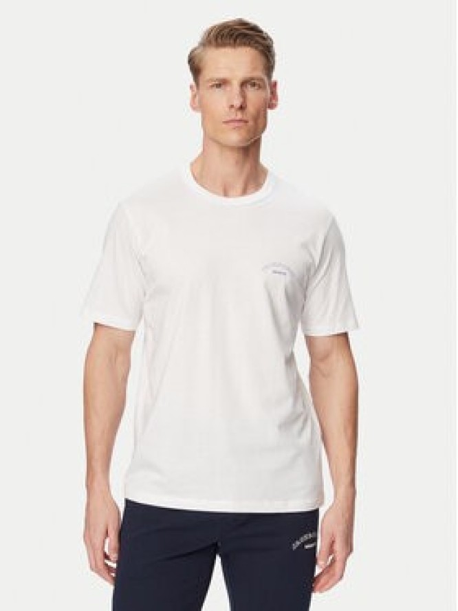 Jack & Jones Komplet t-shirt i spodenki College 12298226 Biały Regular Fit
