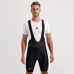 Spodenki rowerowe męskie Rogelli BASIC DE LUXE na szelkach
