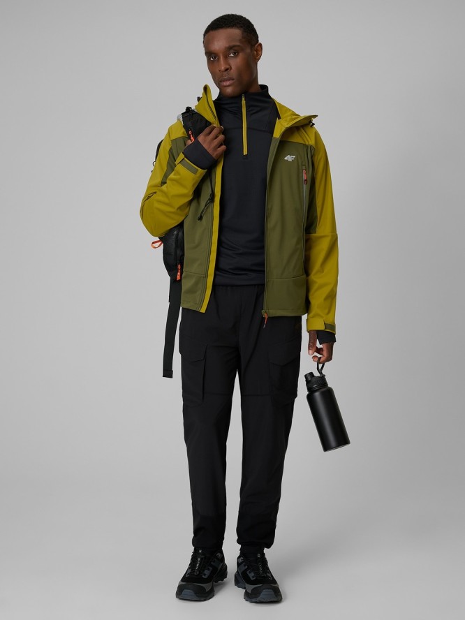 4F Kurtka softshell wiatroodporna membrana 8000 męska - khaki S