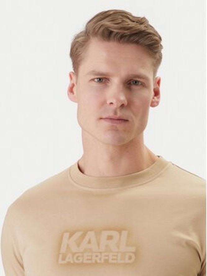 KARL LAGERFELD T-Shirt 755060 562242 Beżowy Regular Fit