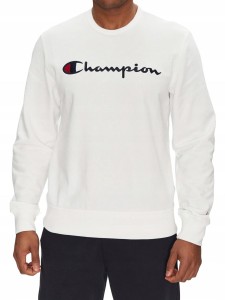 BLUZA męska CHAMPION 220727-WW001 bez kaptura biała bawełniana M