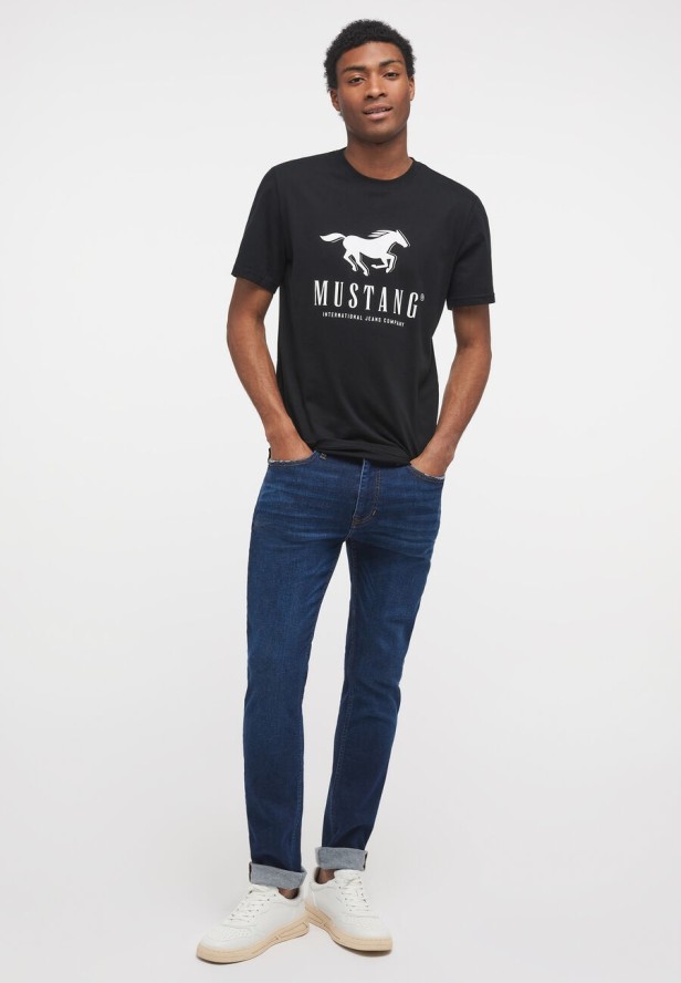 Męskie Spodnie Jeansowe MUSTANG Frisco Skinny Denim Blue 1014243 5000 883