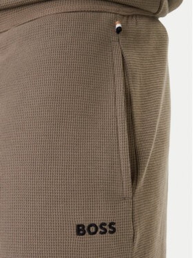 BOSS Szorty sportowe Waffle 50535884 Brązowy Regular Fit
