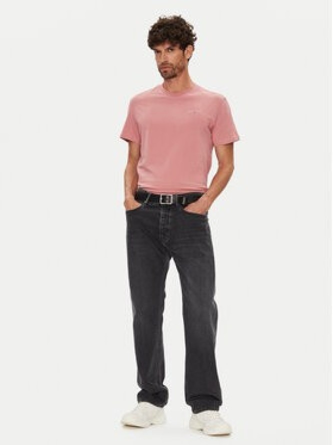 Tommy Jeans T-Shirt Linear Chest DM0DM21780 Różowy Slim Fit