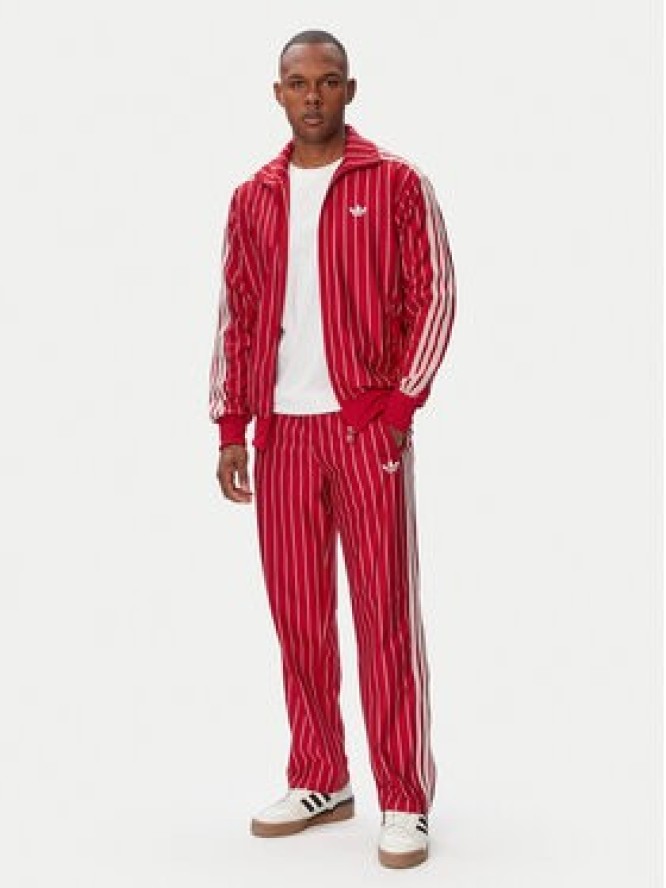 adidas Spodnie dresowe Firebrid Pinstripes Track KR7230 Czerwony Regular Fit
